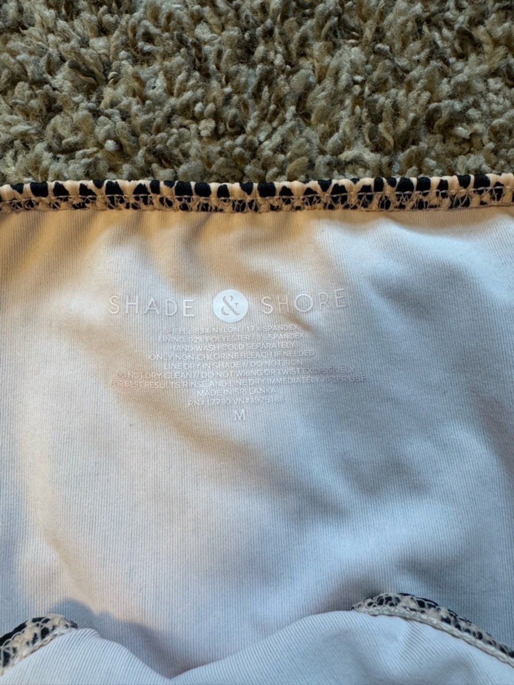 Shade & Shore Beige and Black Leopard Swim Bottoms - Picture 2 of 2